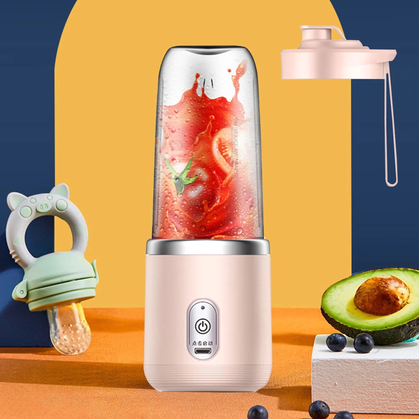 Winter Savings Clearance!  Portable Blenders ,Personal Blend-Er for Shakes and Smoothies, Fruit Juicer USB Rechargeable with 6 Blades, Handheld Blenders for Sports Travel and Outdoors